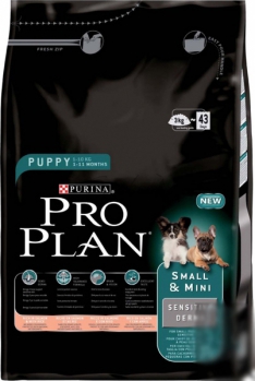 Pro Plan Puppy Small and Mini Sensitive Derma для щенков мелких пород с чуствительной кожей