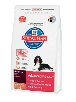 Science Plan Canine Adult Advanced Fitness Ягненок и Рис