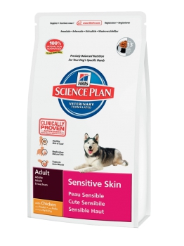 Science Plan Canine Adult Sensitive Skin с Курицей (12кг)
